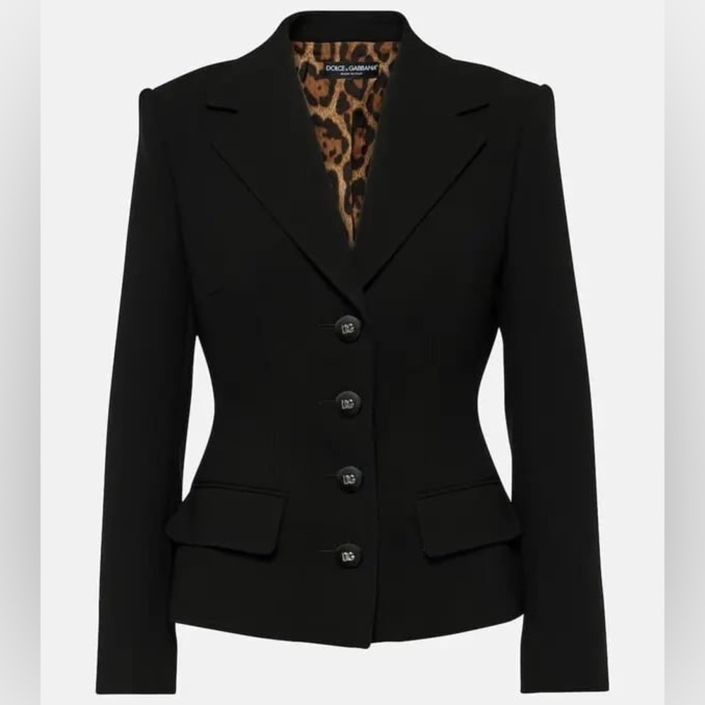 $4260 DOLCE & GABBANA 
Single-Breasted Wool Jacket size 46/